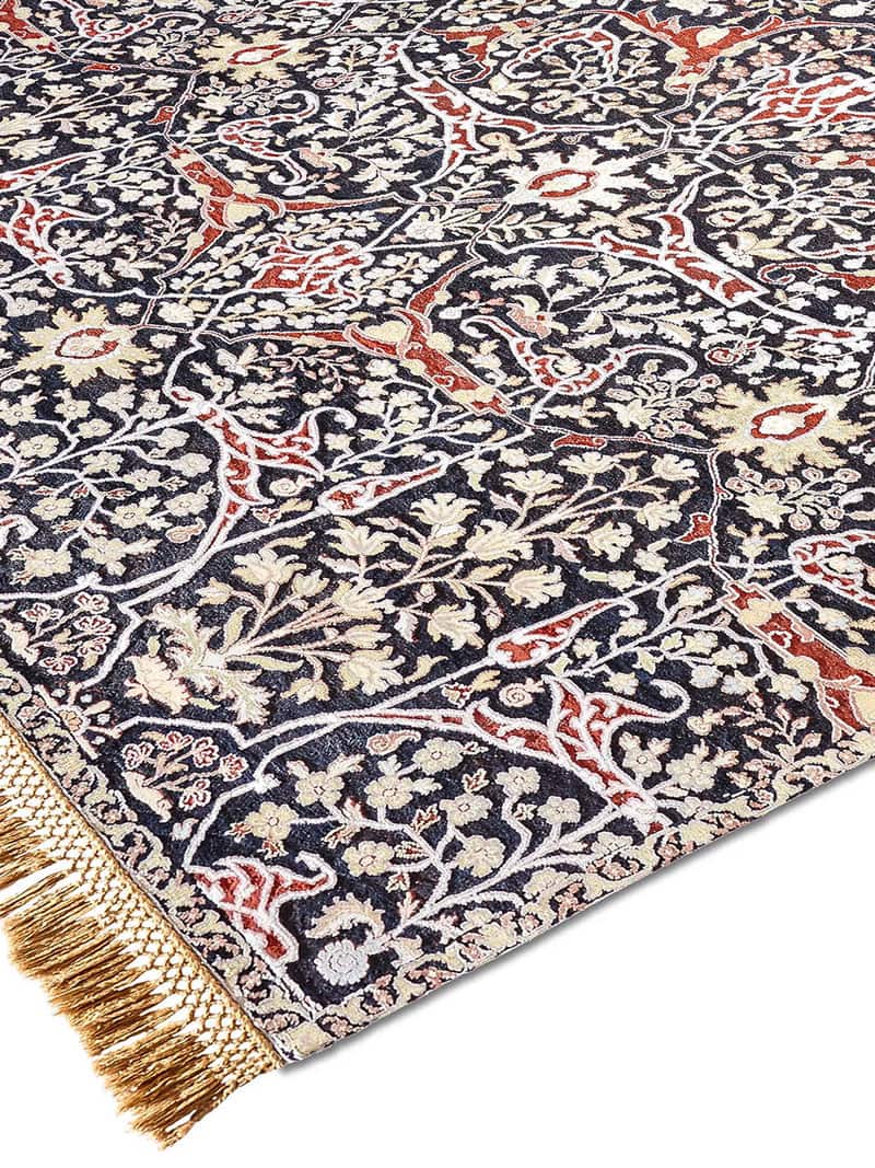 Teheran Blue handgemaakt luxe vloerkleed