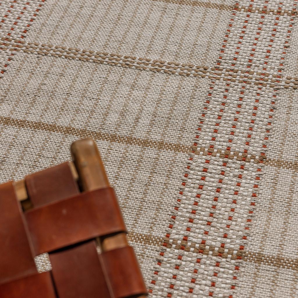 Tapis d’extérieur Zona terre cuite motif point | Taille: 160 × 230 cm
