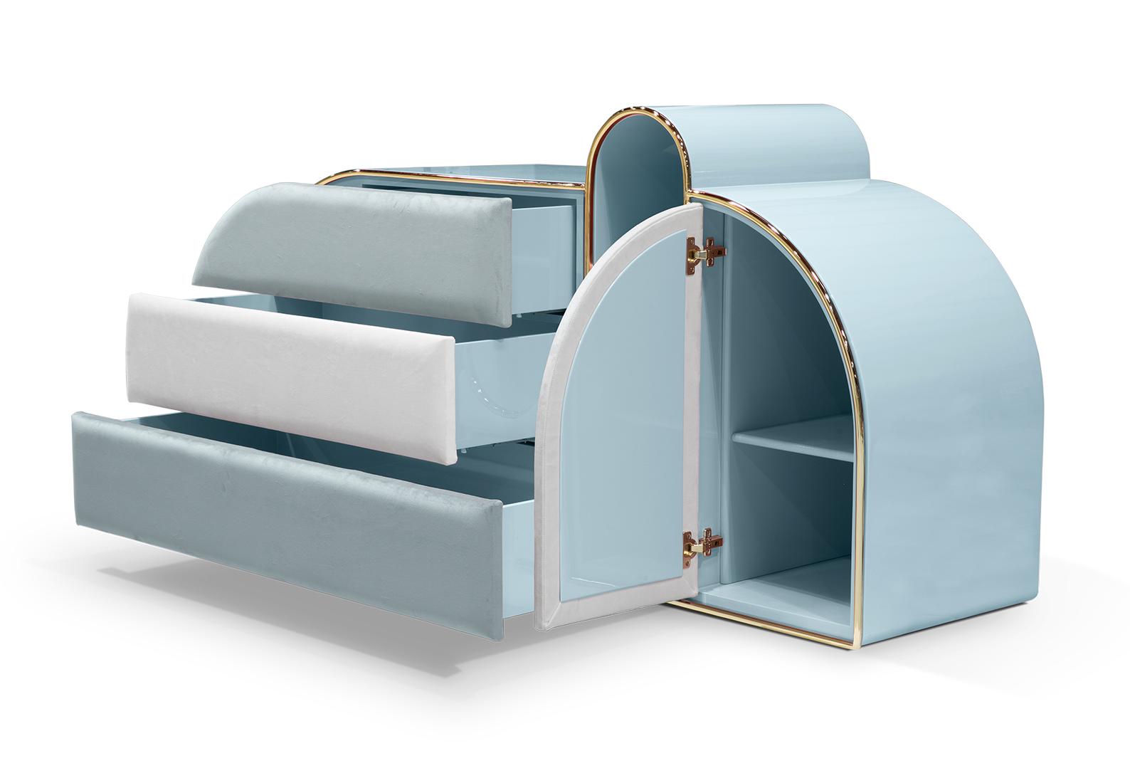 Commode triple Barbe à papa