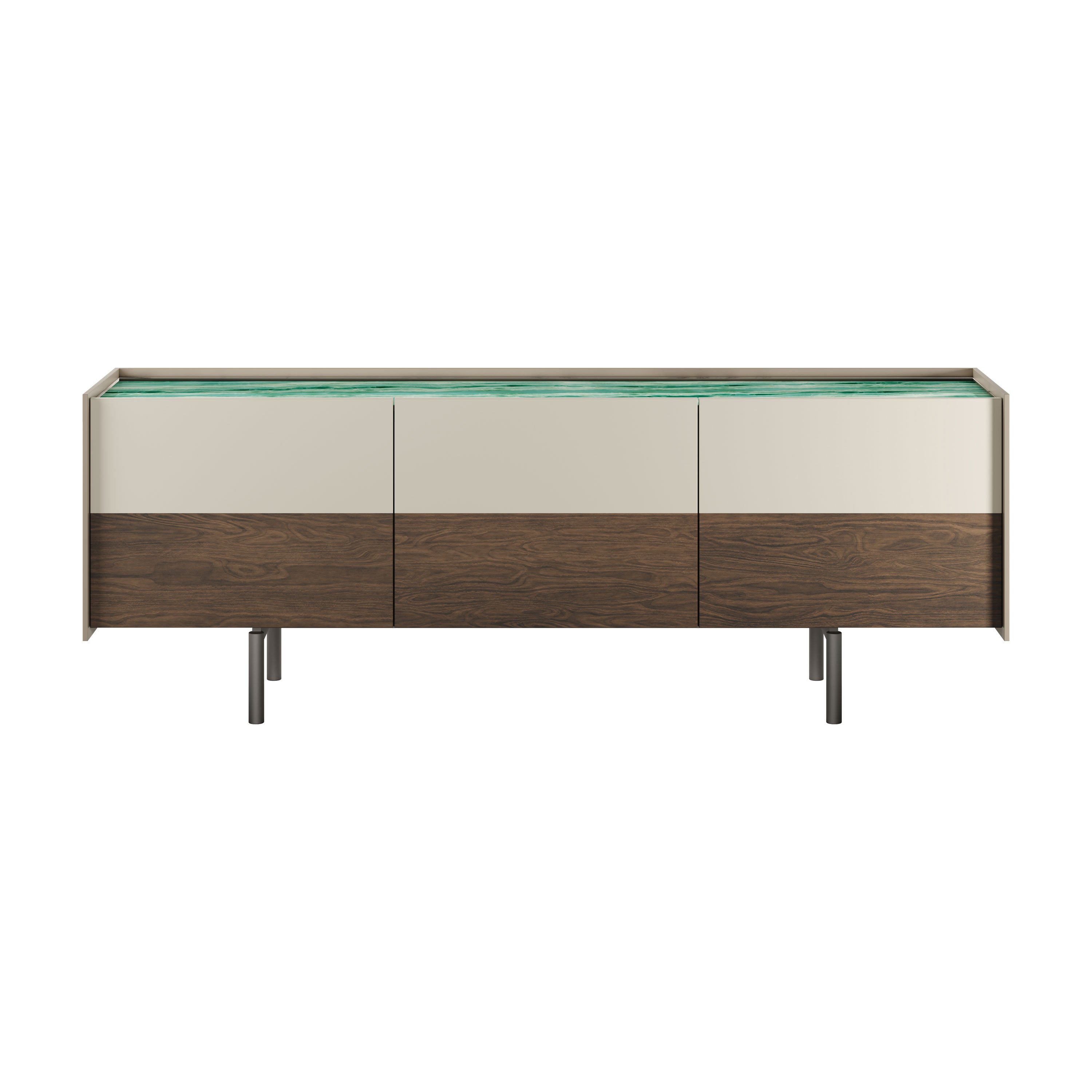 Acadea glazen dressoir met drie deuren