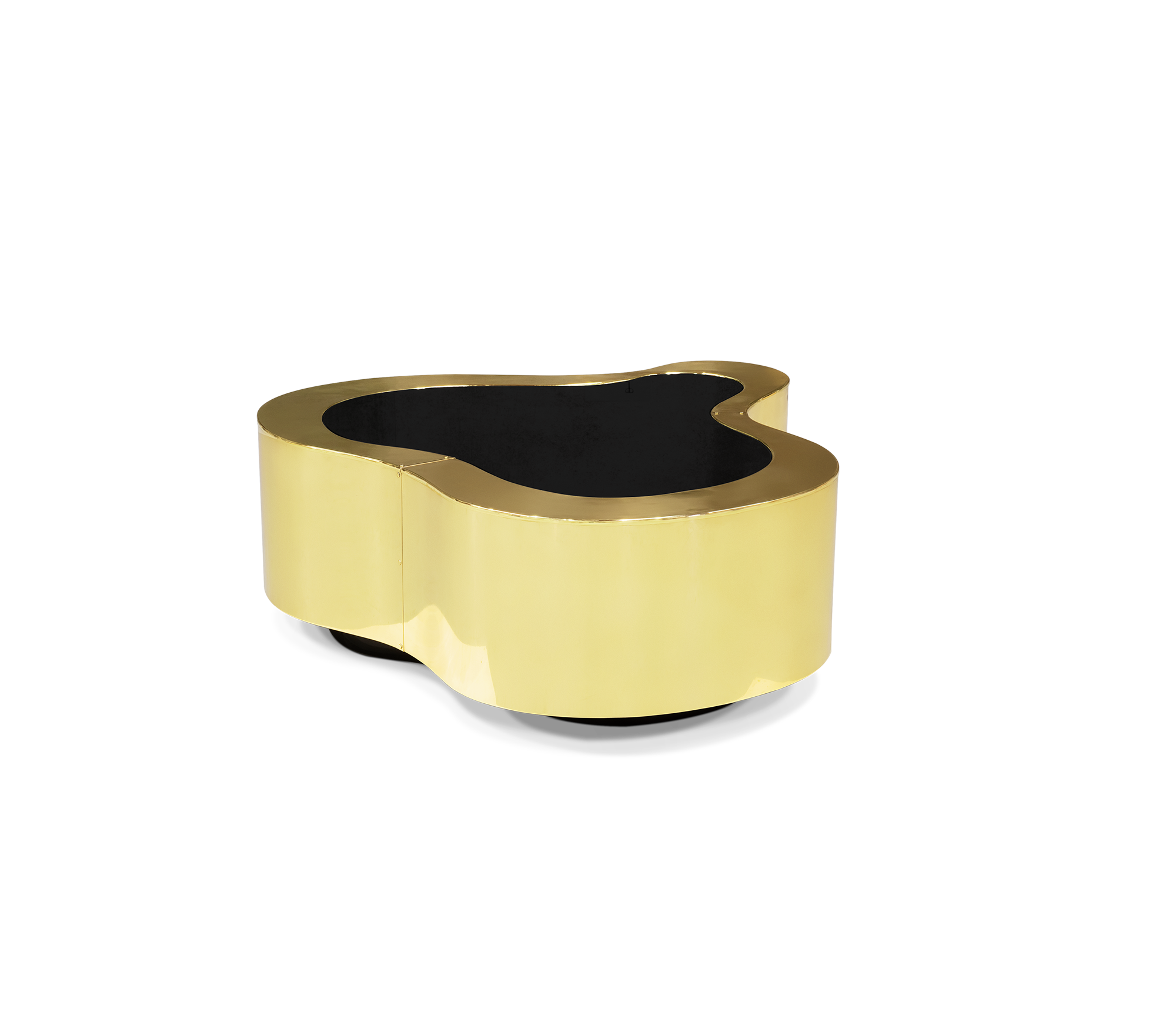 Ensemble de tables basses Crest en laiton poli