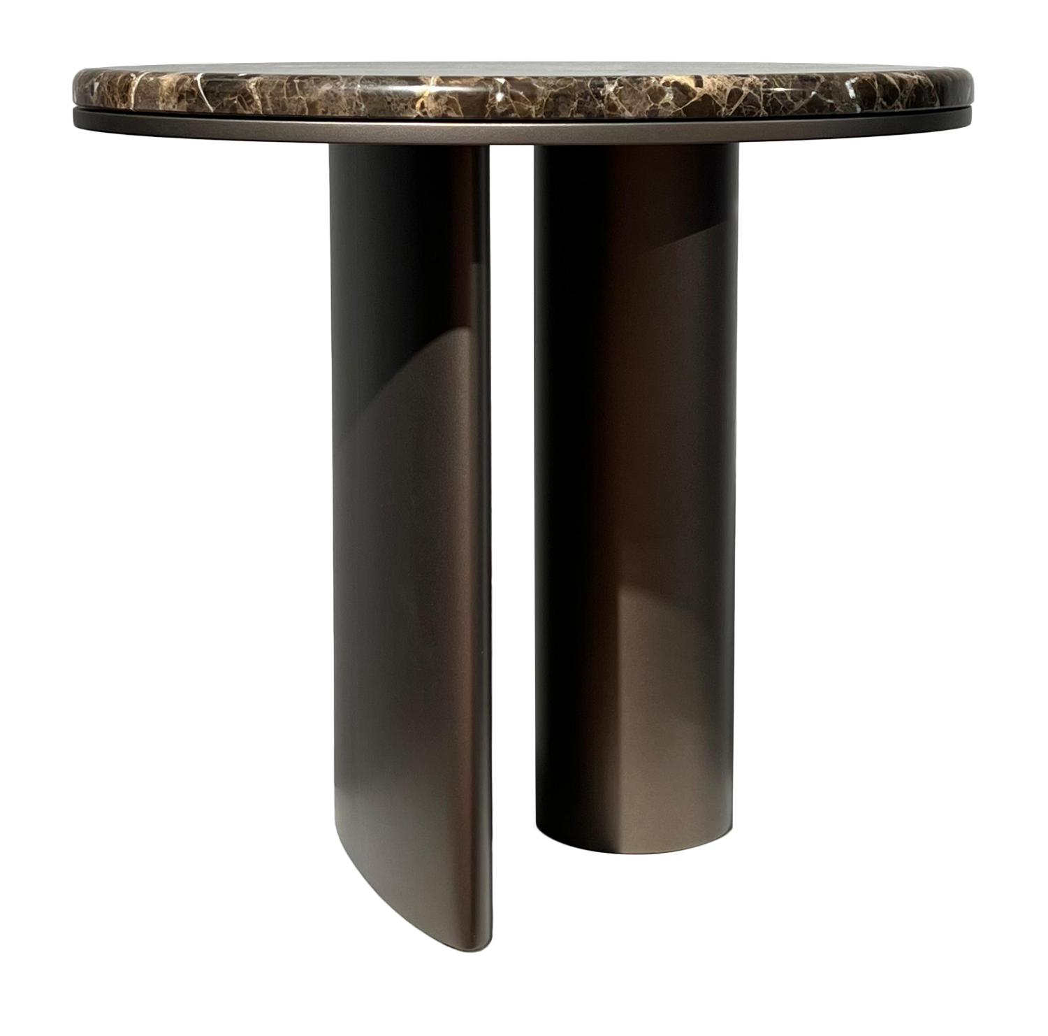 Bon Ton ronde salontafel met donker onderstel