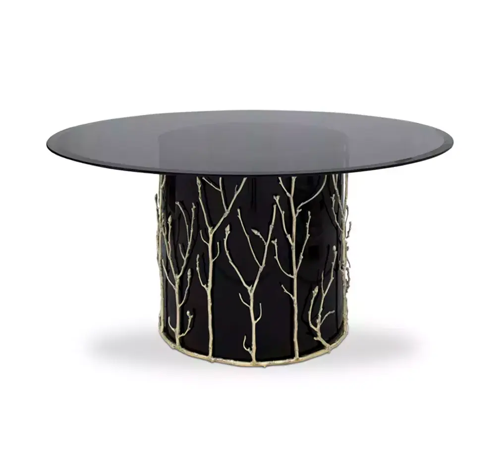 Elowen glazen eettafel