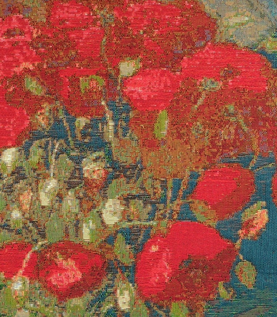 Vaas met klaprozen van Van Gogh wandtapijt