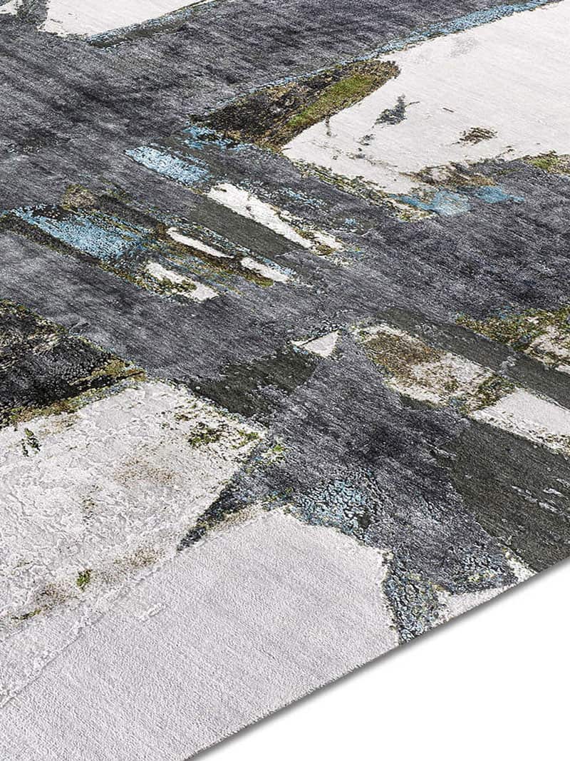 Tapis tissé main Green Rust | Taille: 122 × 183 cm