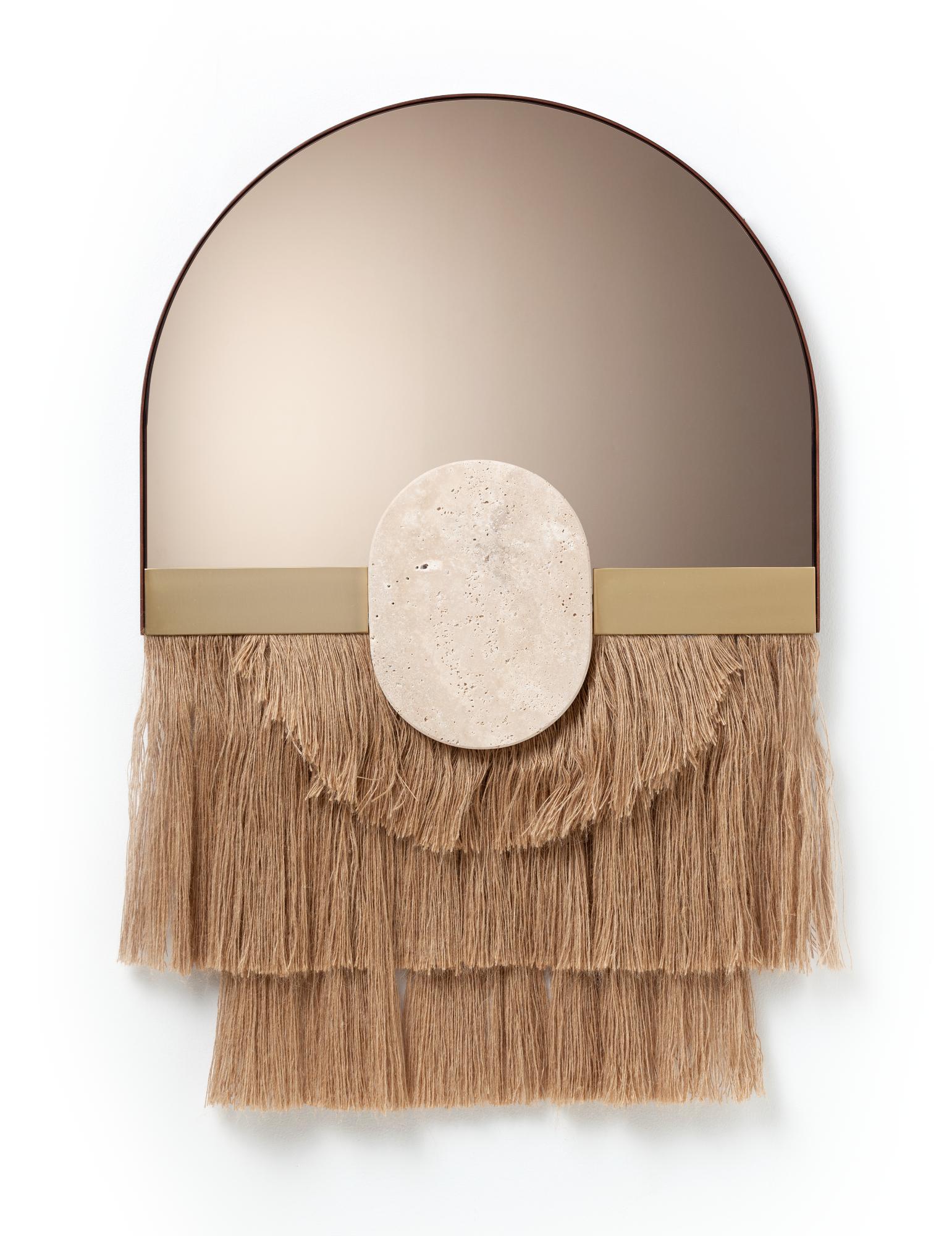 Miroir mural décoratif Souk Ecru Linen