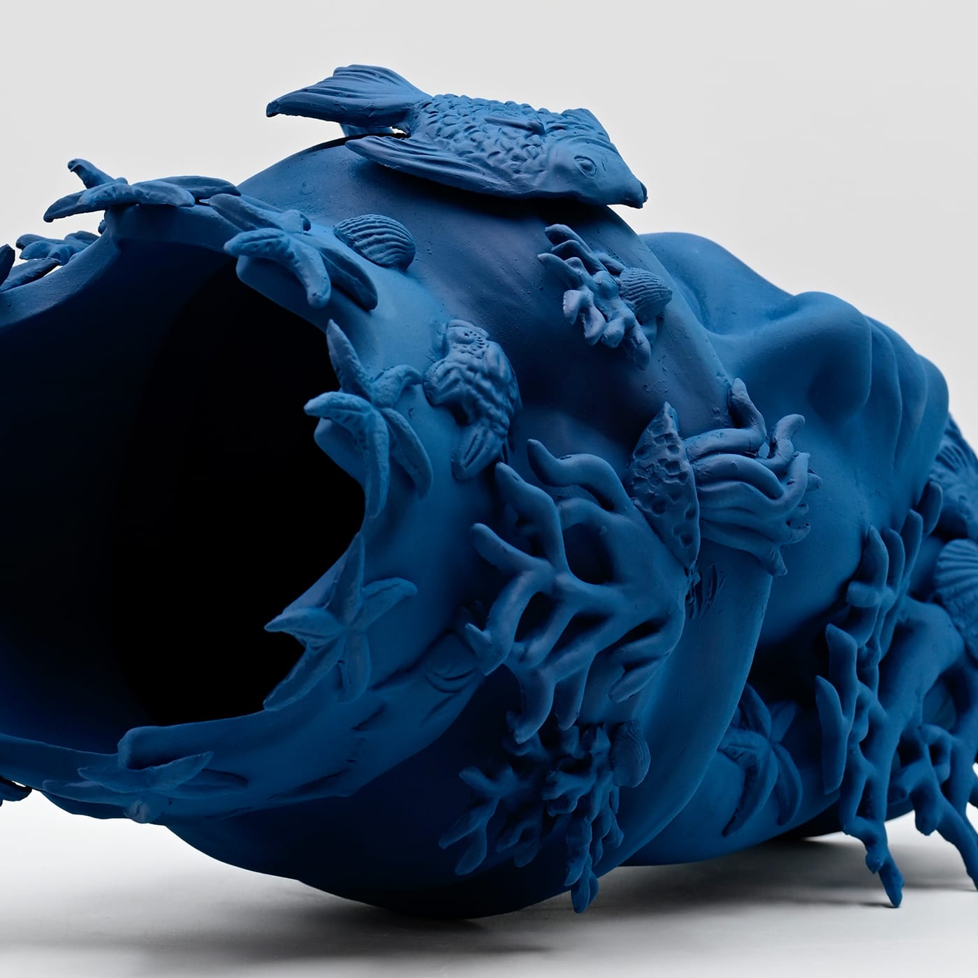 Sculpture artisanale bleu roi Moorkop