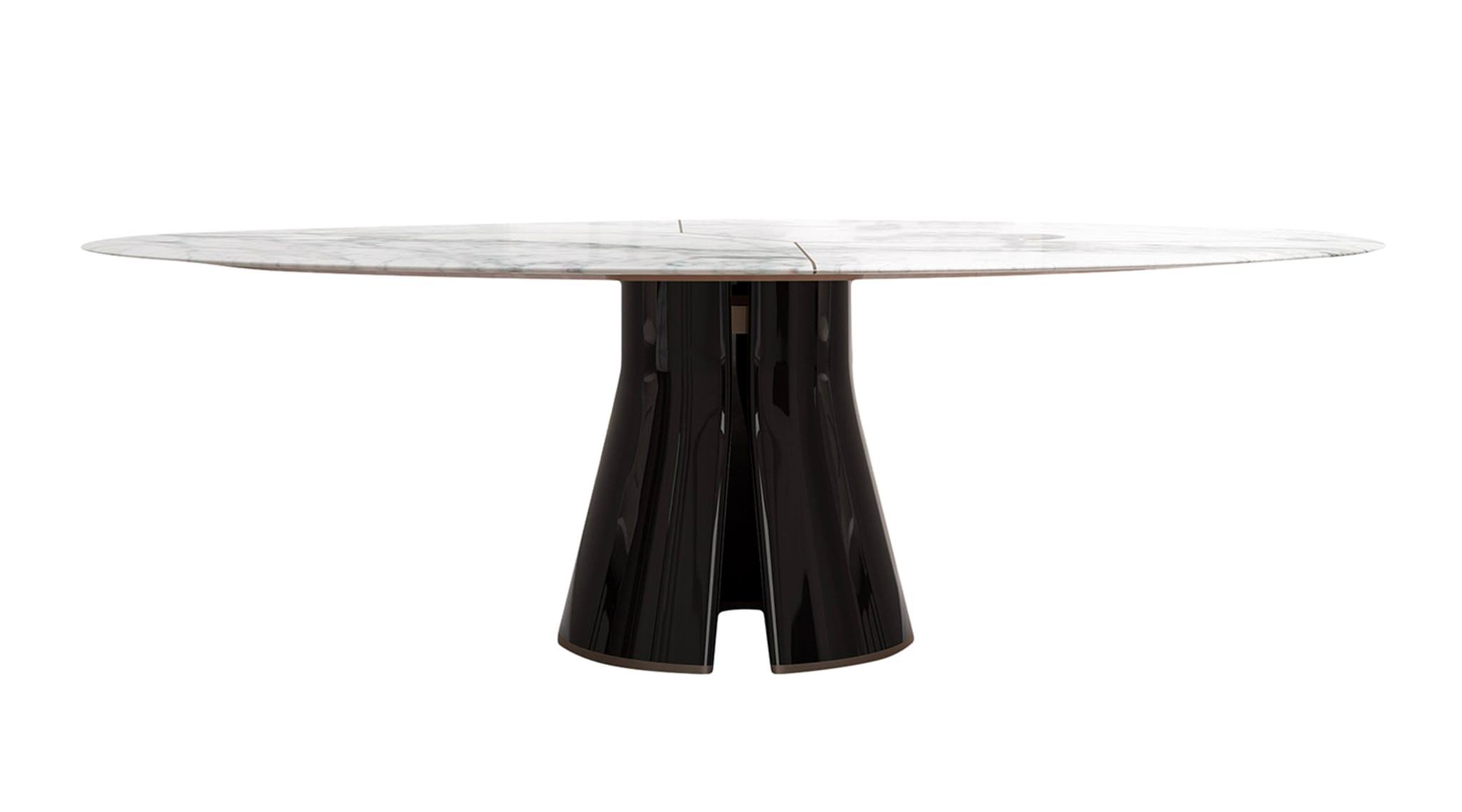 Talos ovale eettafel | Tafelblad: Marmer Sand Silver Portoro | Afmetingen: B 240 cm