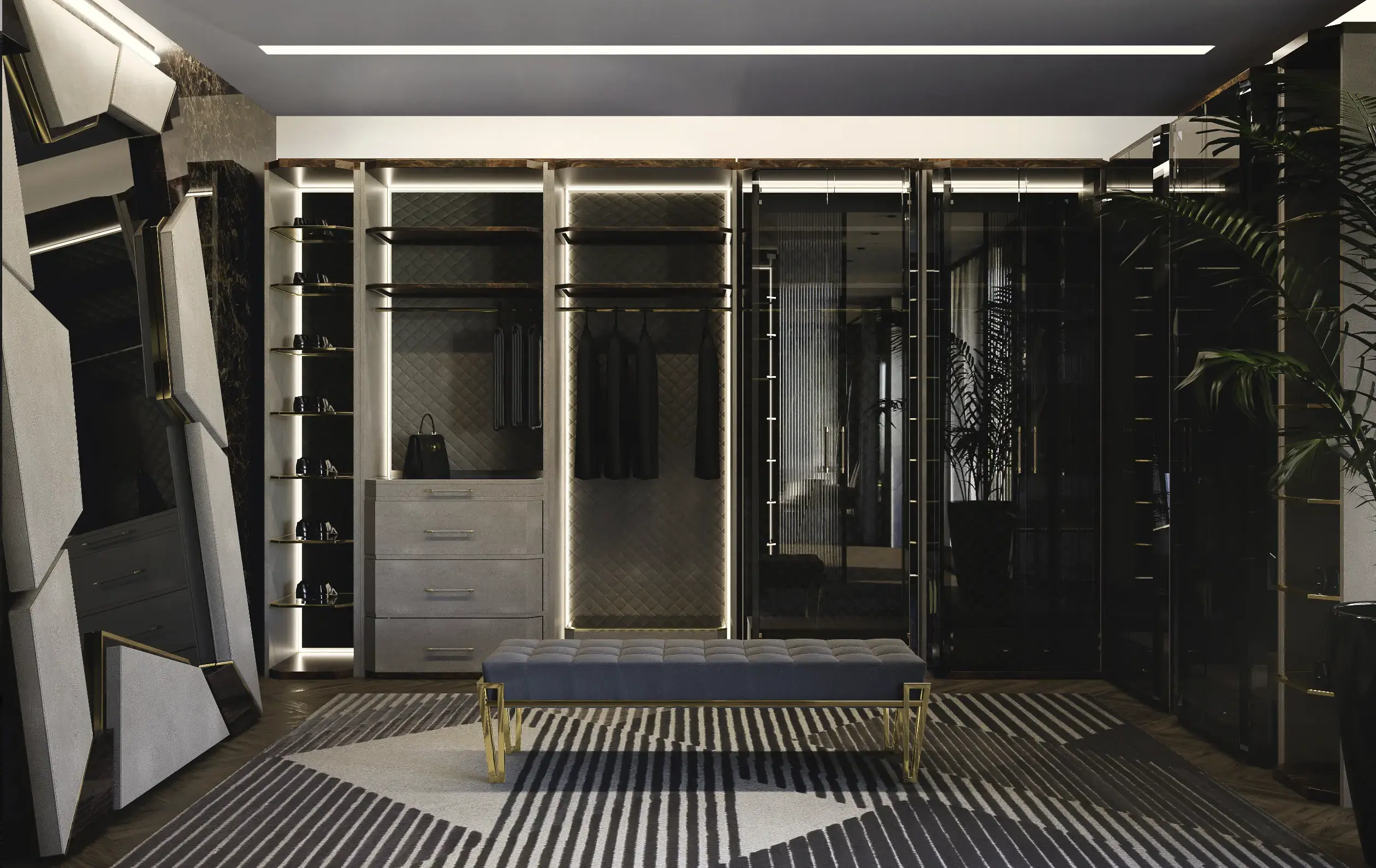 Obsidian ottoman - 2