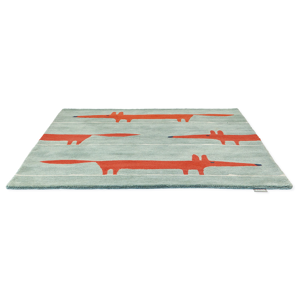 Tapis Mr. Fox menthe/coquelicot | Taille: 140 × 200 cm