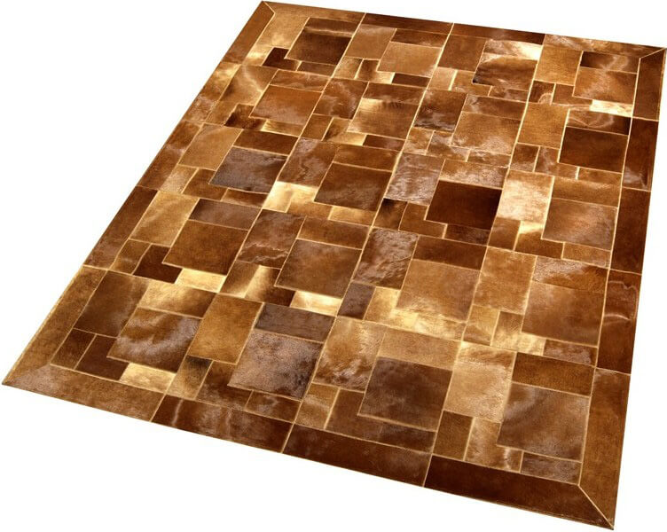 Puzzle koeienhuid tapijt | Maat: 220 × 220 cm