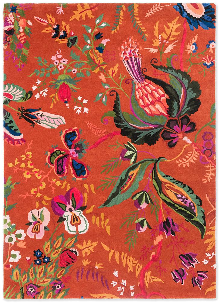 Tapis Wonderland Floral ambre/lavande | Taille: 200 × 280 cm