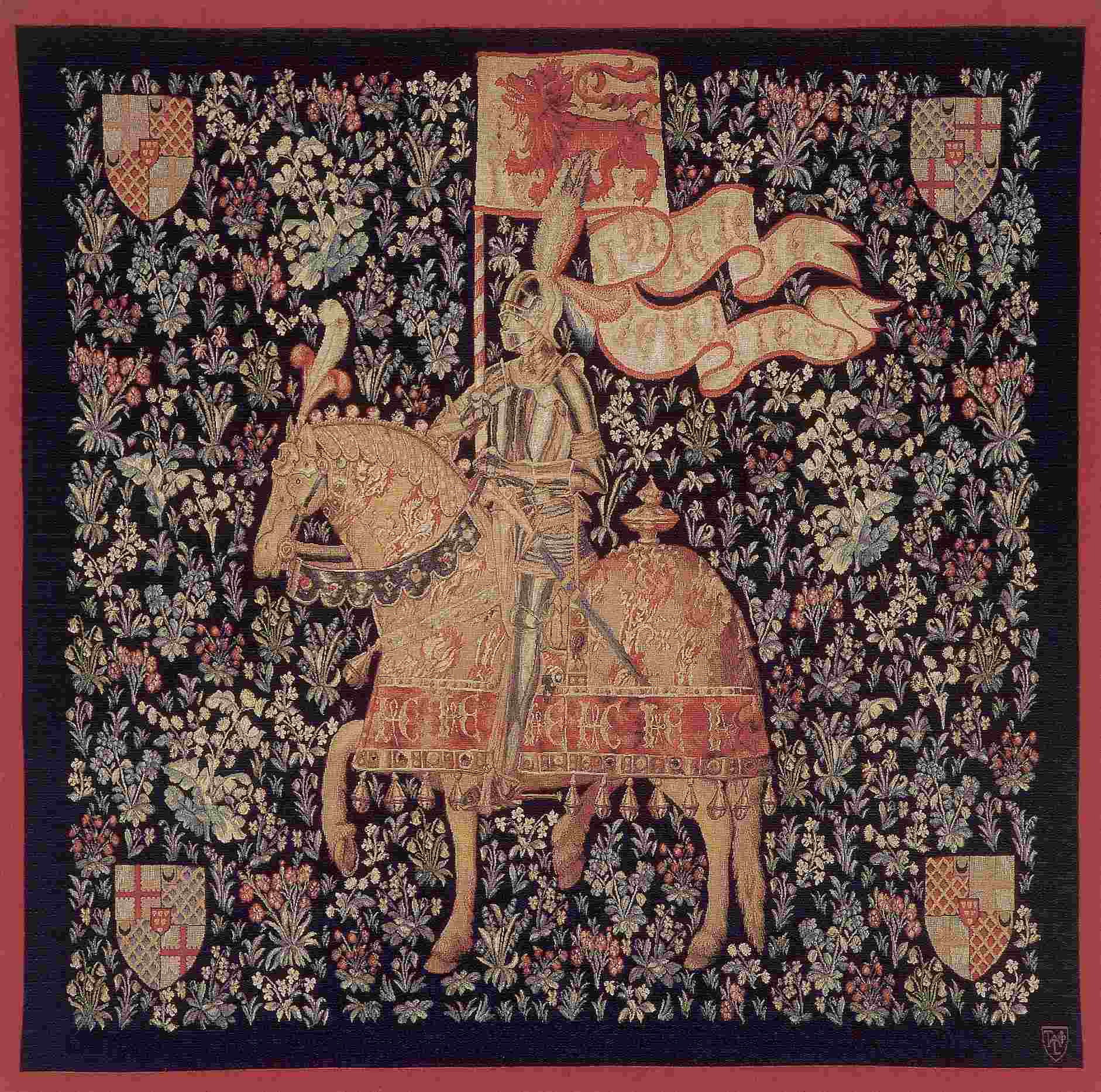 Tapisserie murale carrée Le chevalier
