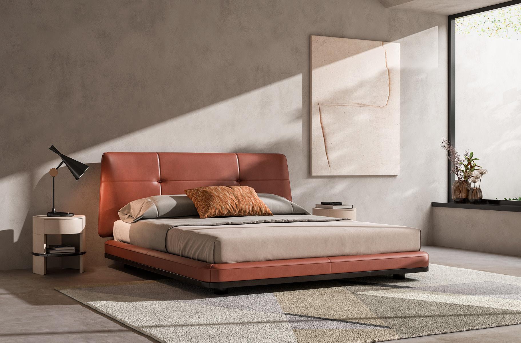 Jackie lederen bed | Matrasmaat: 160 × 200 cm