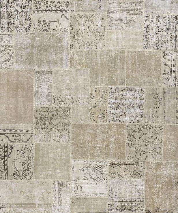 Tapis patchwork naturel