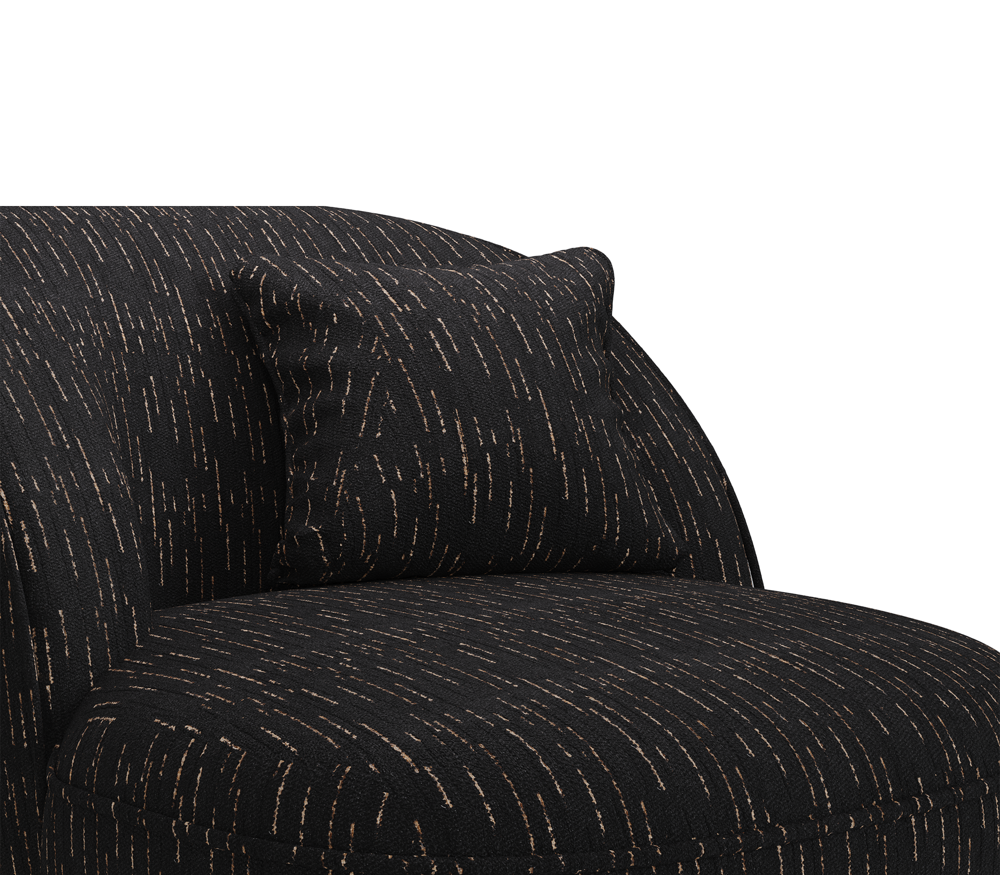 Angora zwarte fauteuil