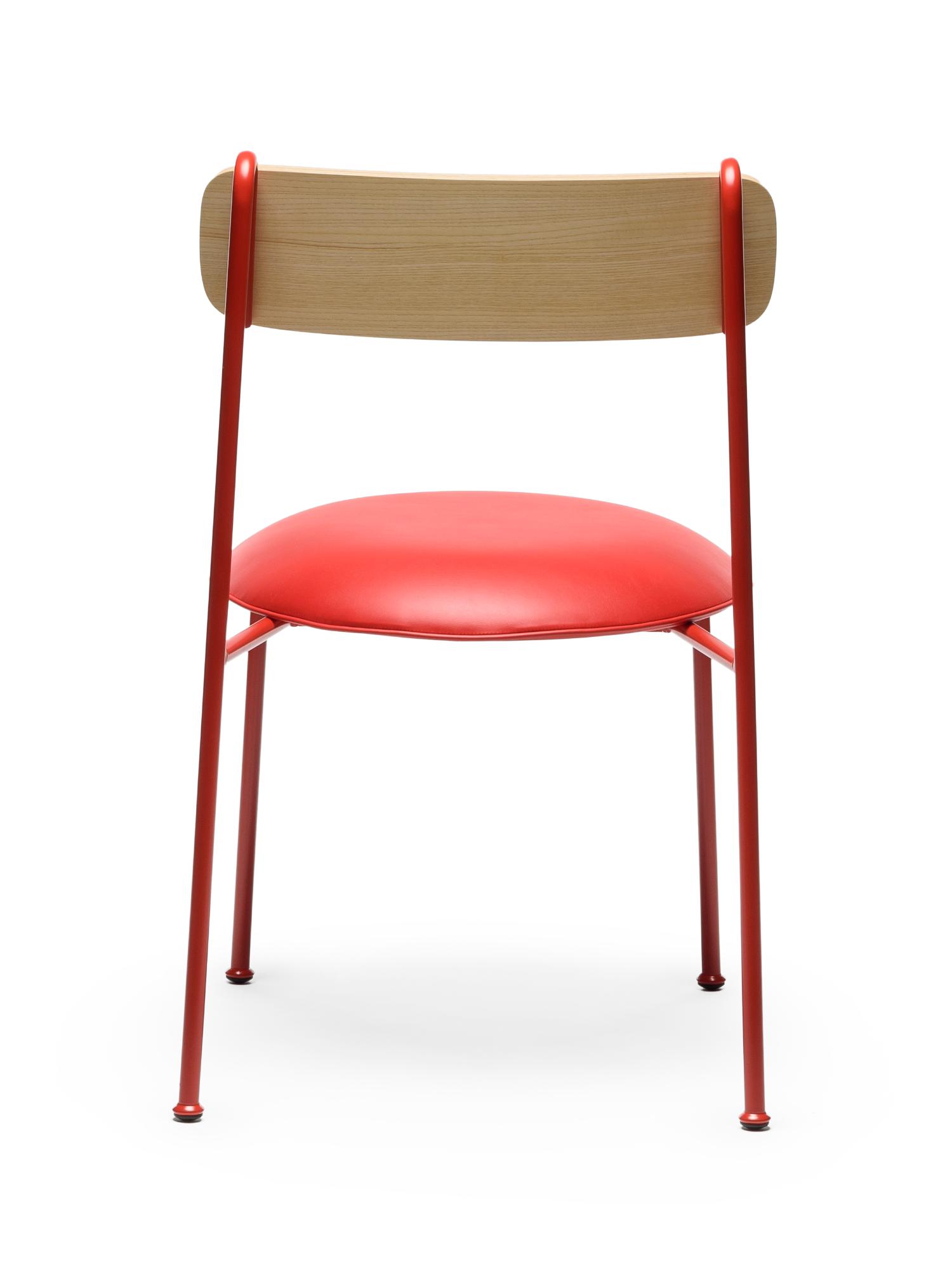 Lena rode essenhout stoel