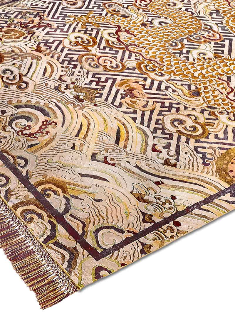 Tapis noué à la main Dragon | Taille: 170 × 240 cm