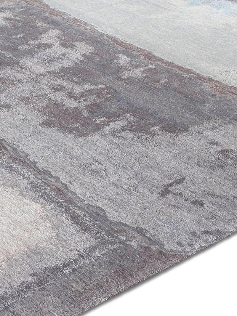 Tapis de luxe fait main Argent gris | Taille: 122 × 183 cm