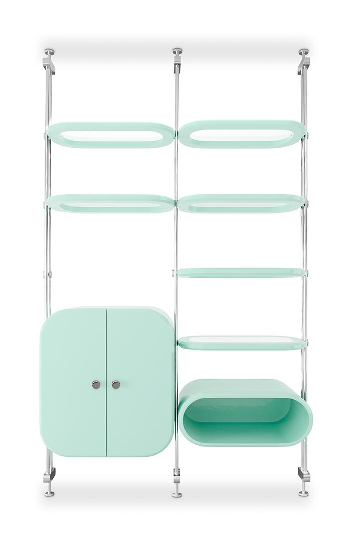 Verona hout groene boekenkast