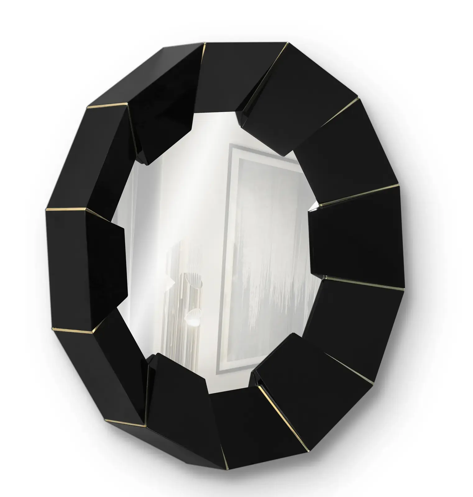 Miroir mural Radiance noir