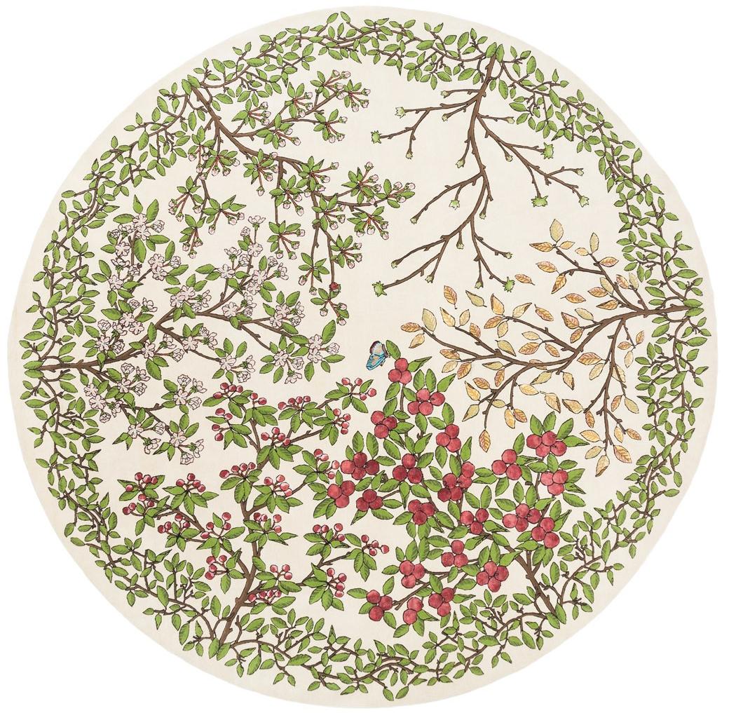 Tapis rond design tissé main Trithemis Ardentis Agri
