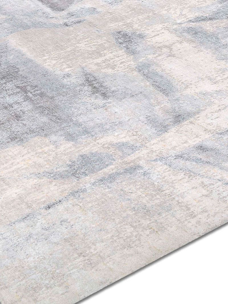 Tapis noué à la main gris ivoire | Taille: 305 × 427 cm
