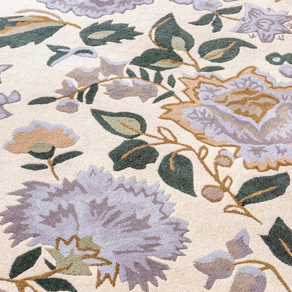 Tapis Wendling Floral bruyère pourpre