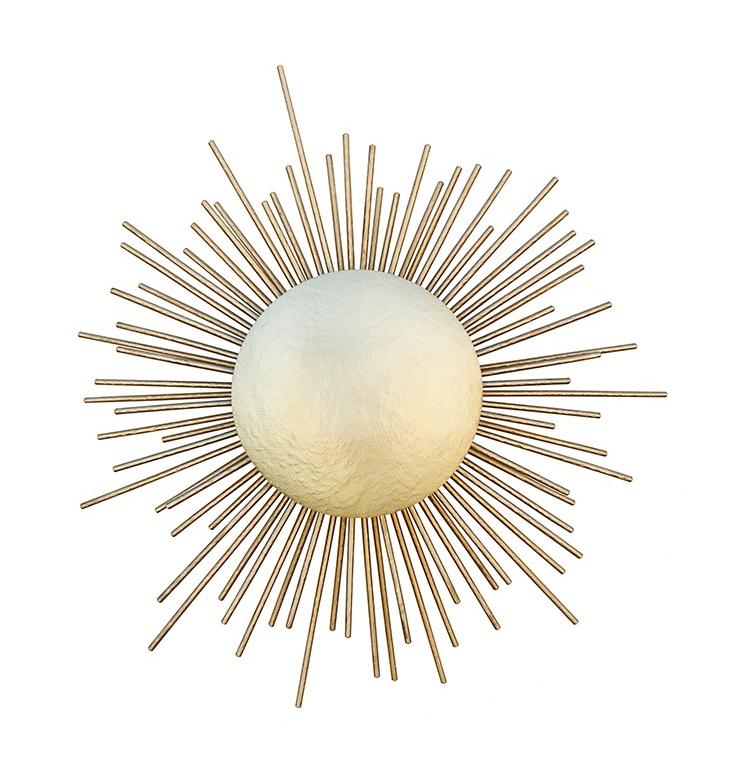 Applique murale rayonnante en laiton