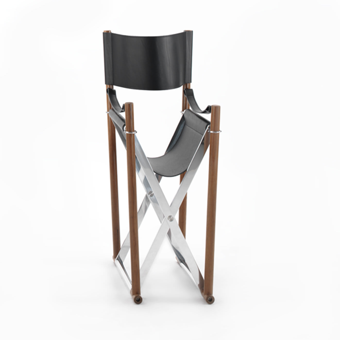 Chaise Regista en cuir | Assise: Leer | Piètement / Base: Iroko Wood