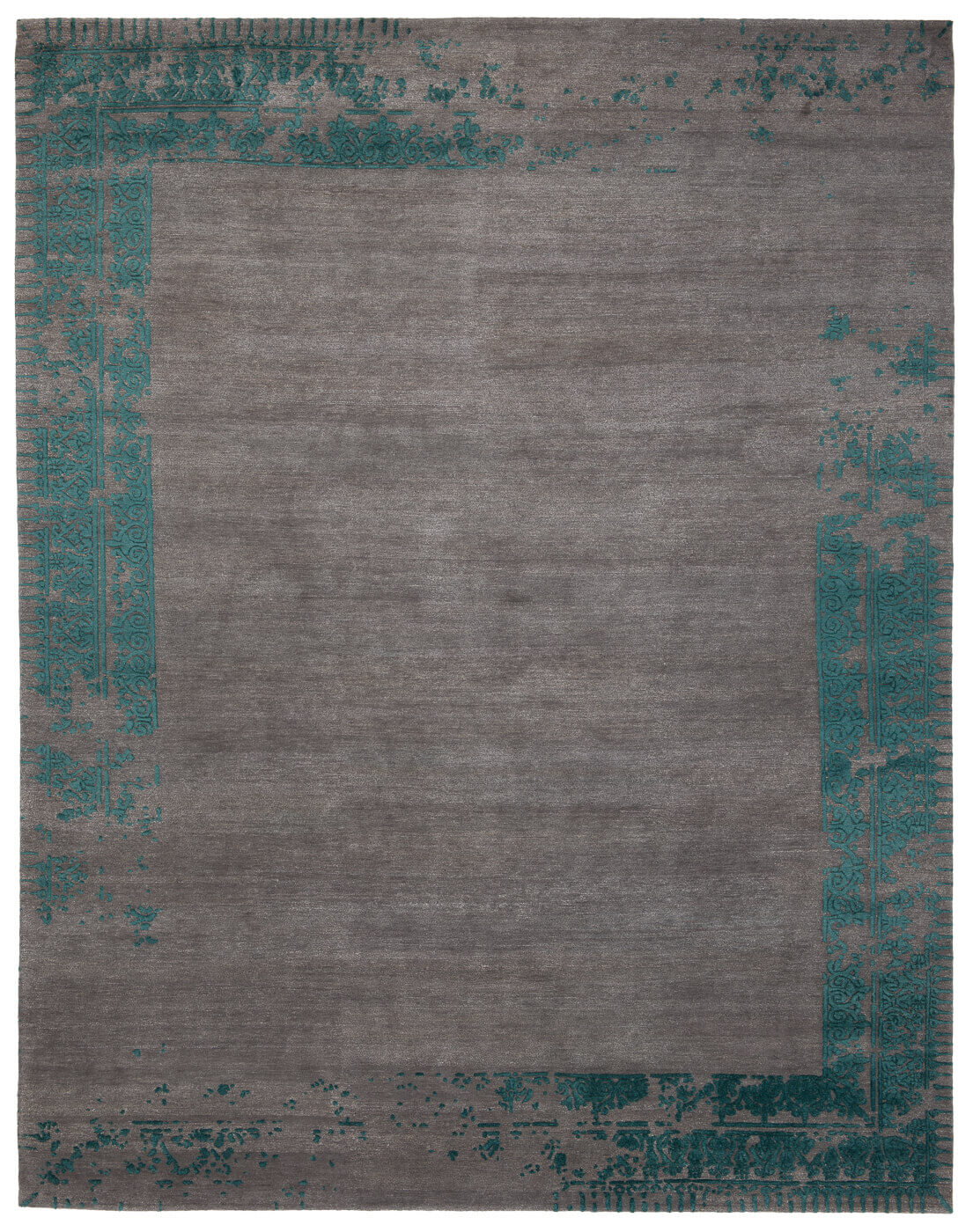 Ferrara Special Border grijs blauw tapijt | Maat: 450 × 550 cm