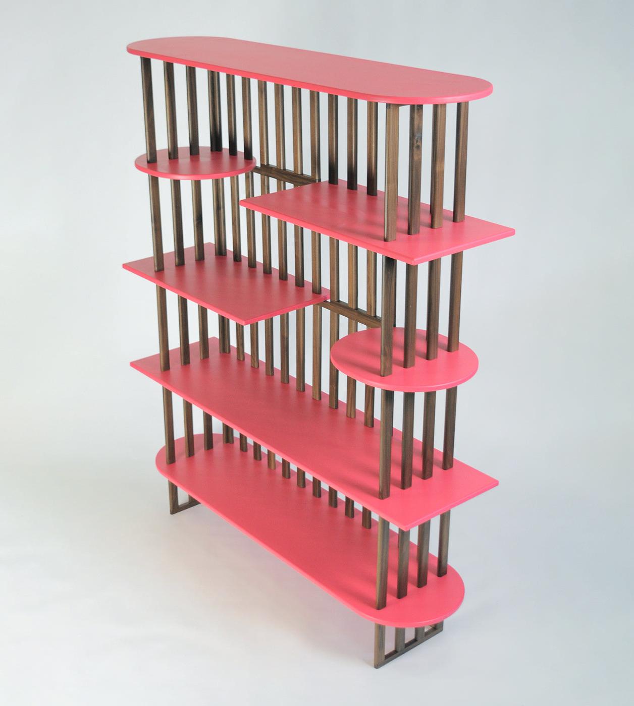 Roze vijflaagsе boekenkast
