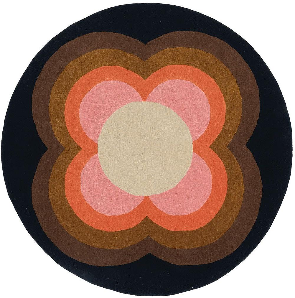Sunflower roze rond tapijt | Maat: Ø 200 cm