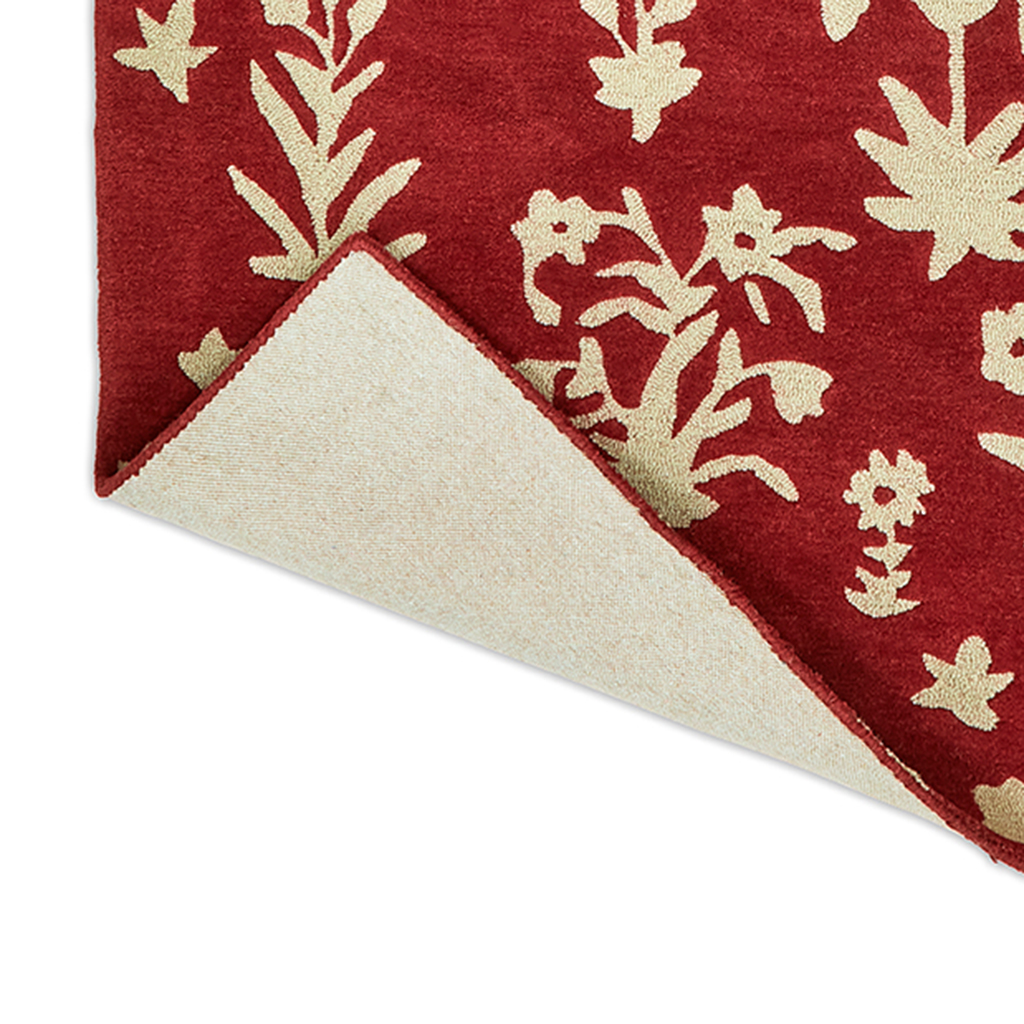 Woodland Glade pruimrood vloerkleed | Maat: 250 × 350 cm