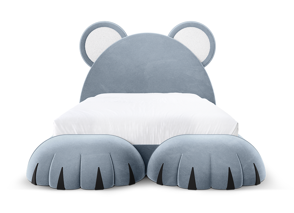 Pluizige welp bed