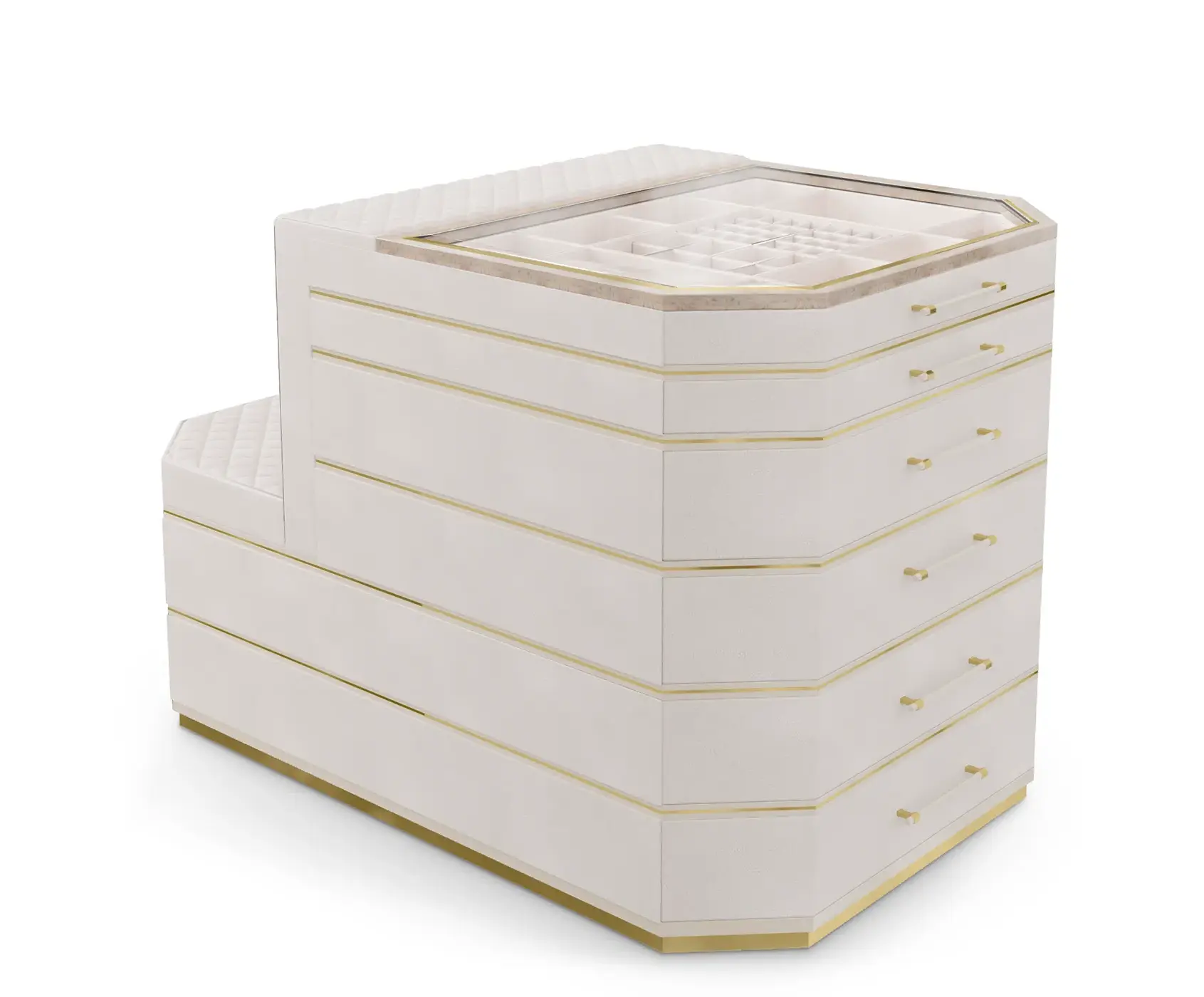 Îlot de rangement Cadence beige