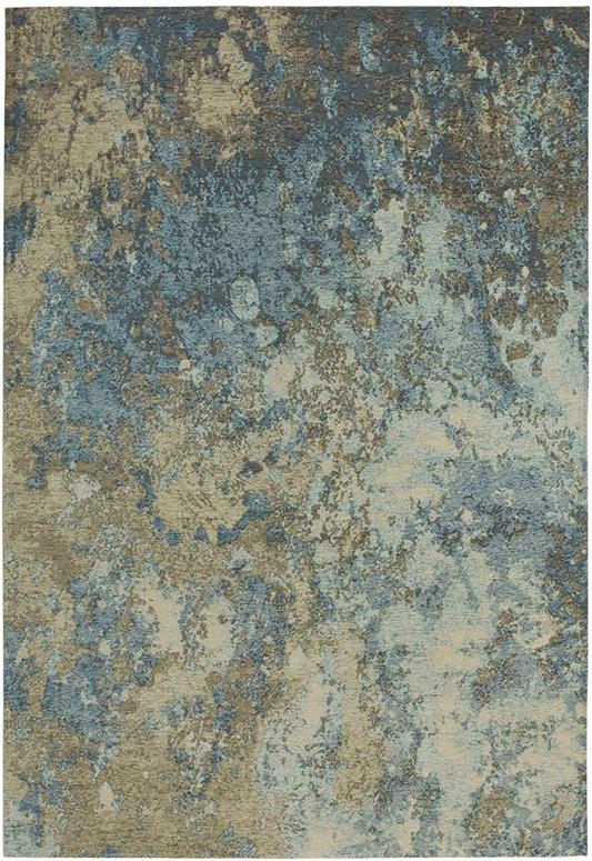 Deco abstract groen blauw tapijt | Maat: 160 × 235 cm
