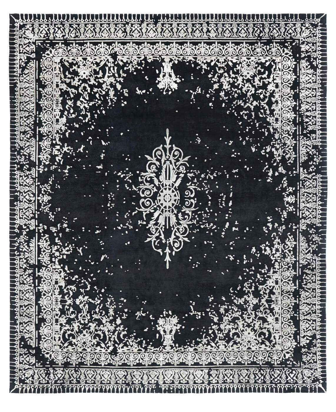 Tapis Ferrara Special Rocked noir et blanc | Taille: 280 × 360 cm