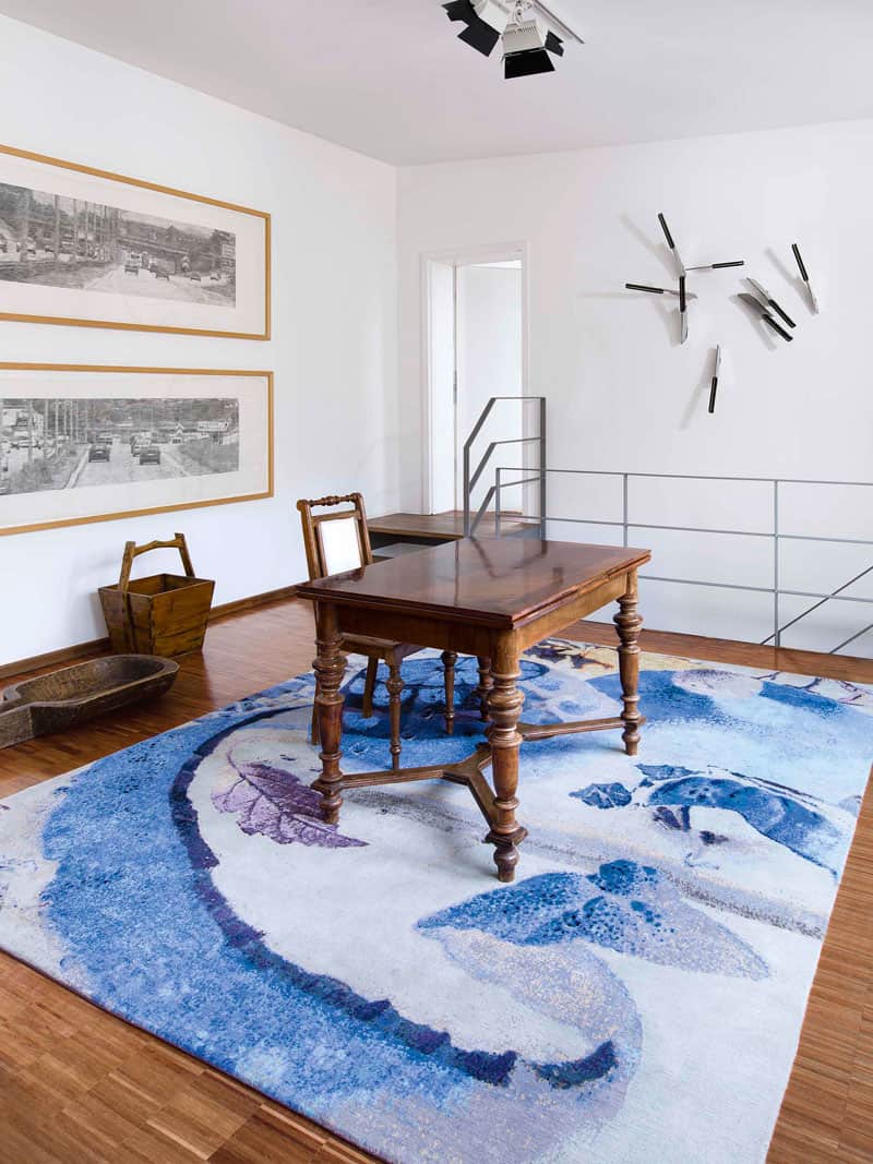 Tapis tissé main Blue Lemon