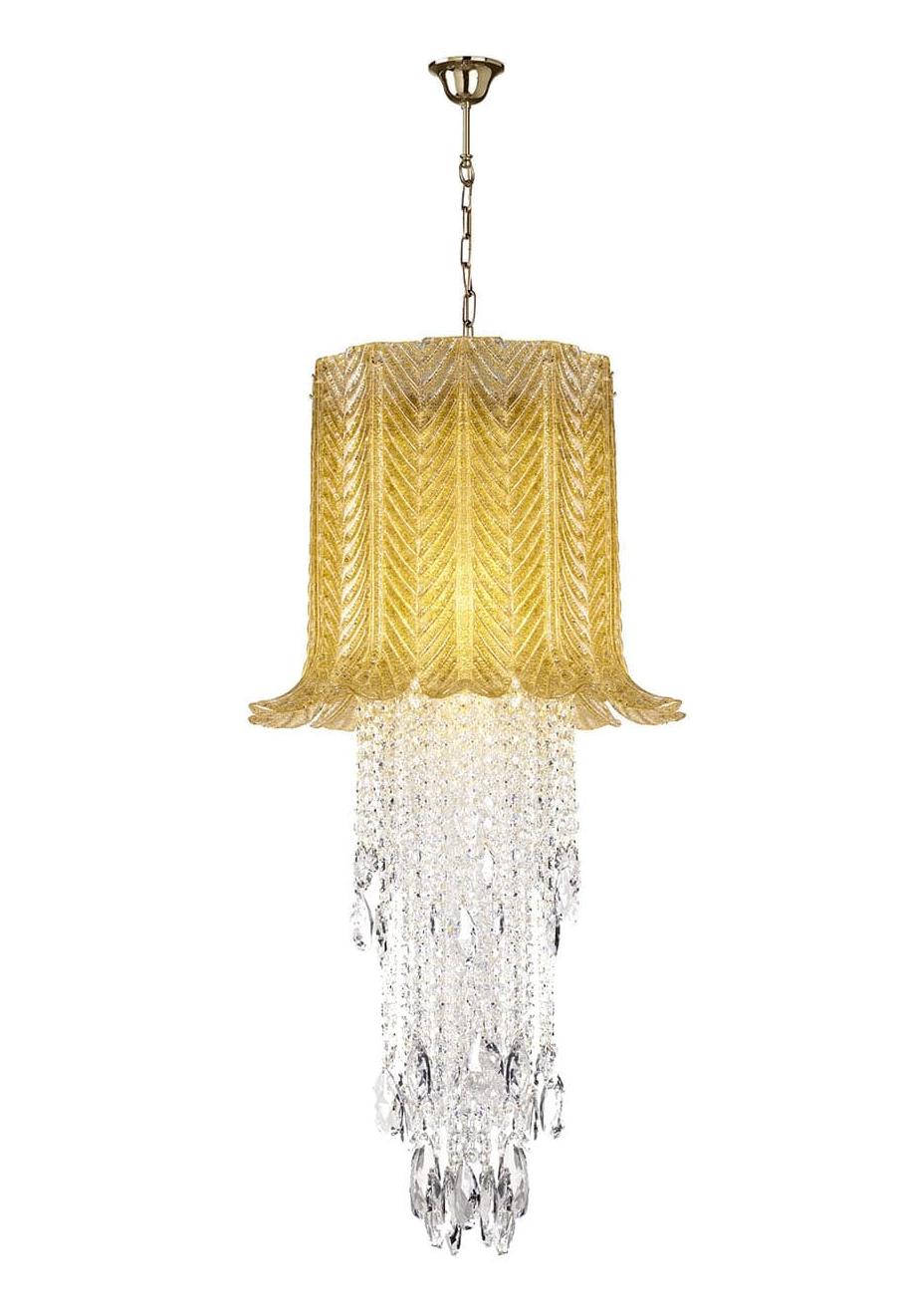 Murano glazen blad kroonluchter