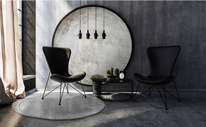 Luna zand rond vloerkleed