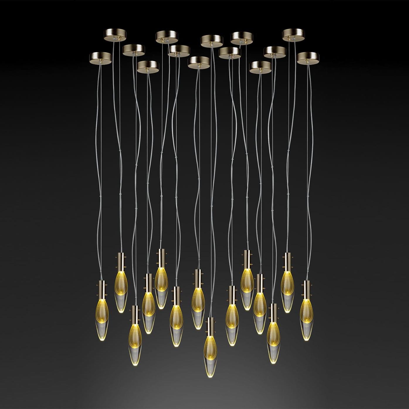 Suspension Murano Drops 14 lumières