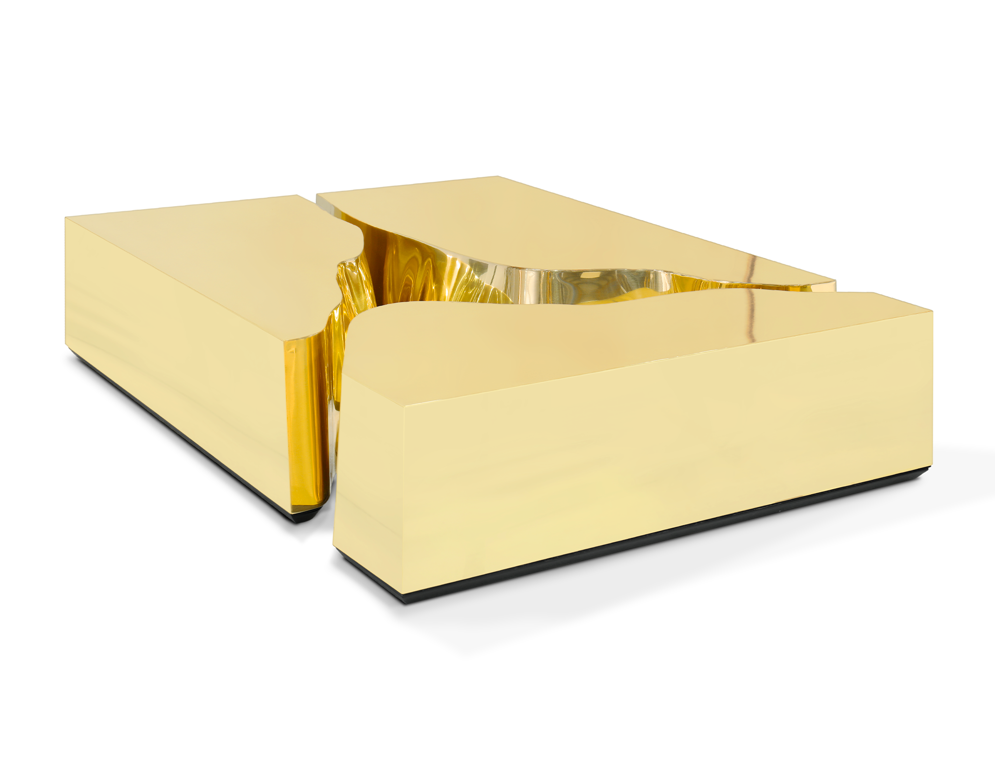 Fissure goudblad salontafel
