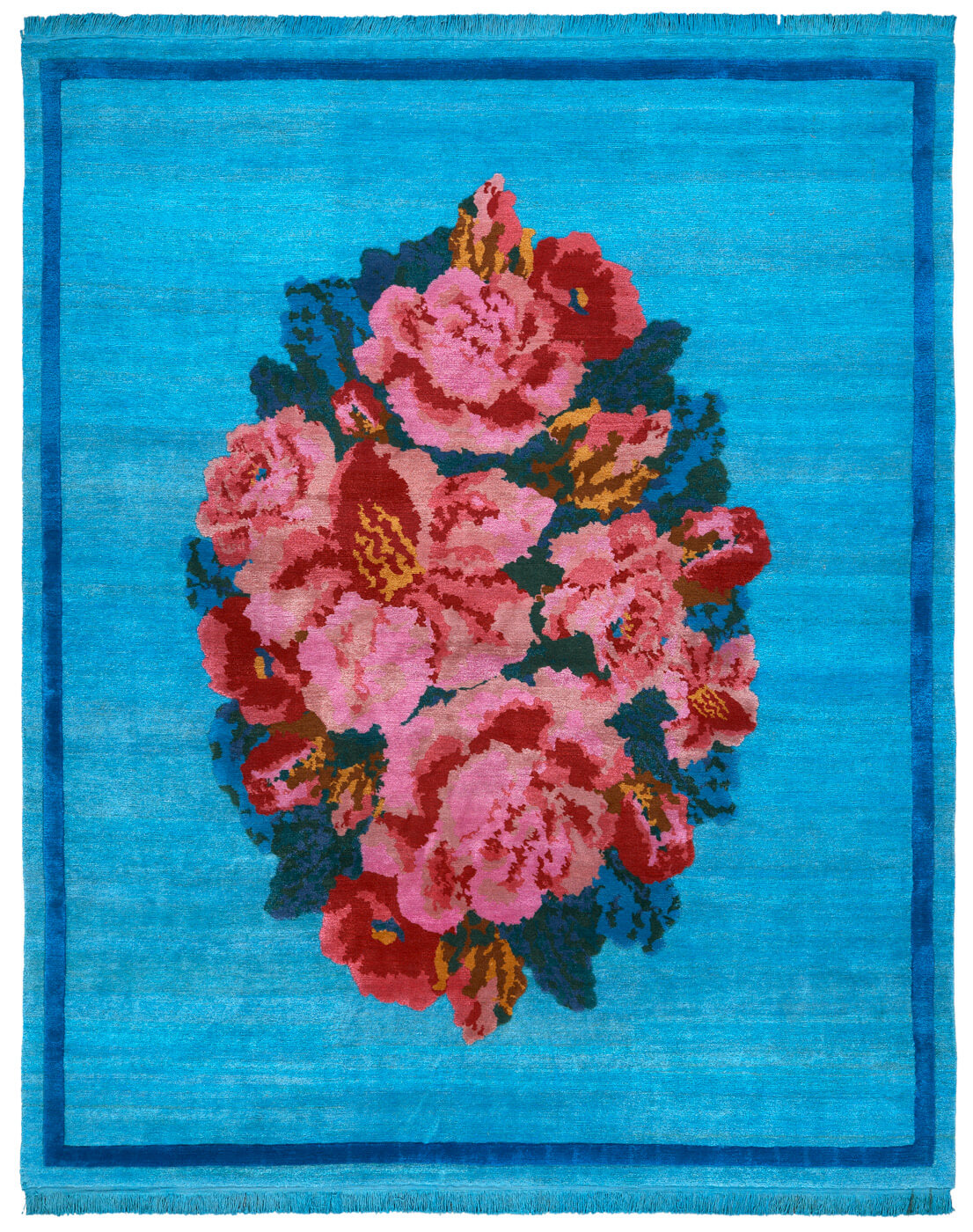 Nadinka groenblauw vloerkleed