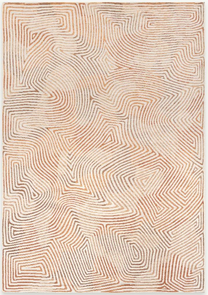 Yellow Hippy tapijt | Maat: 140 × 200 cm