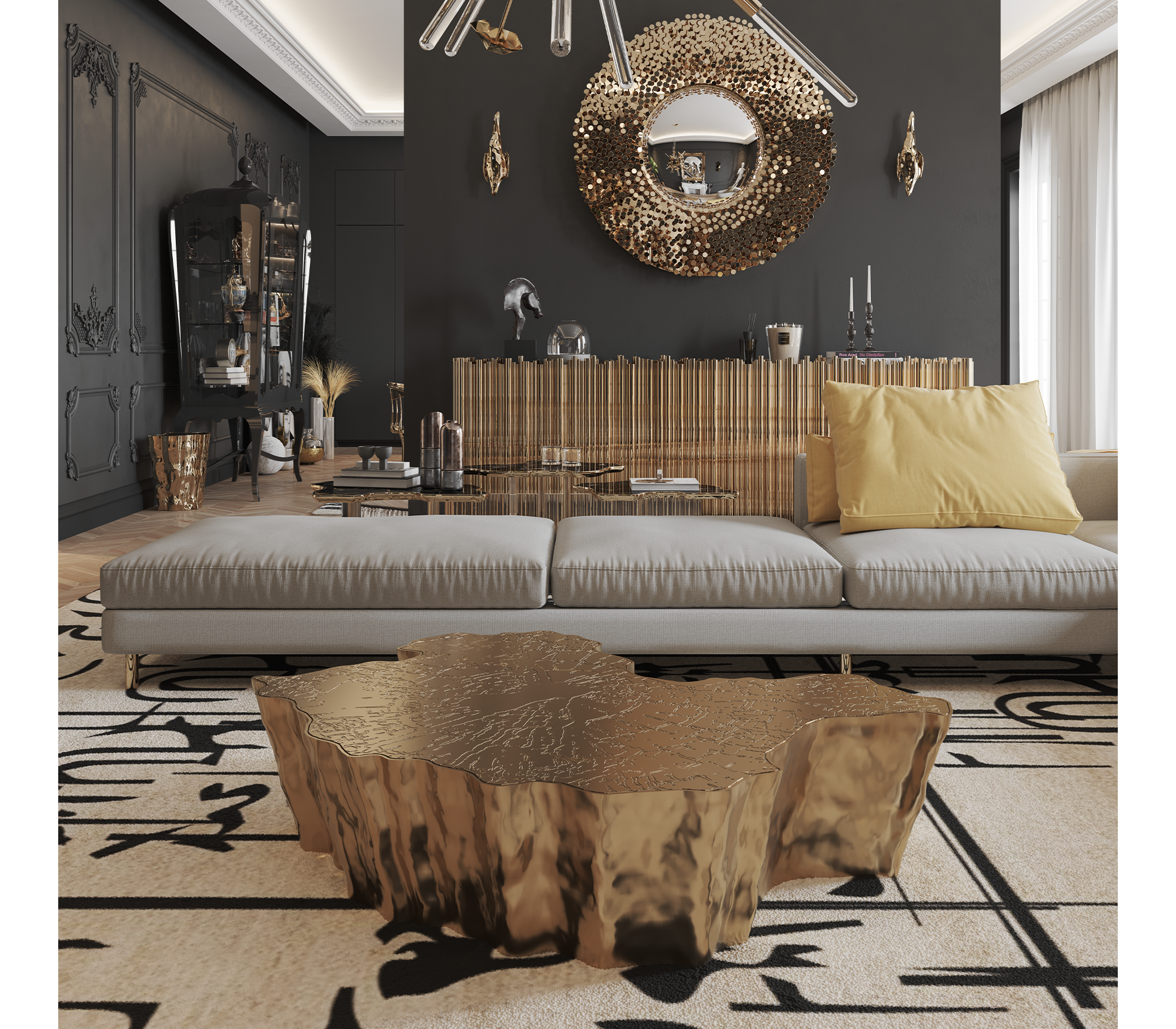 Paradise Calacatta salontafel | Afmetingen: B 123 × D 102 × H 30 cm Paradise Calacatta salontafel | Afmetingen: B 123 × D 102 × H 30 cm