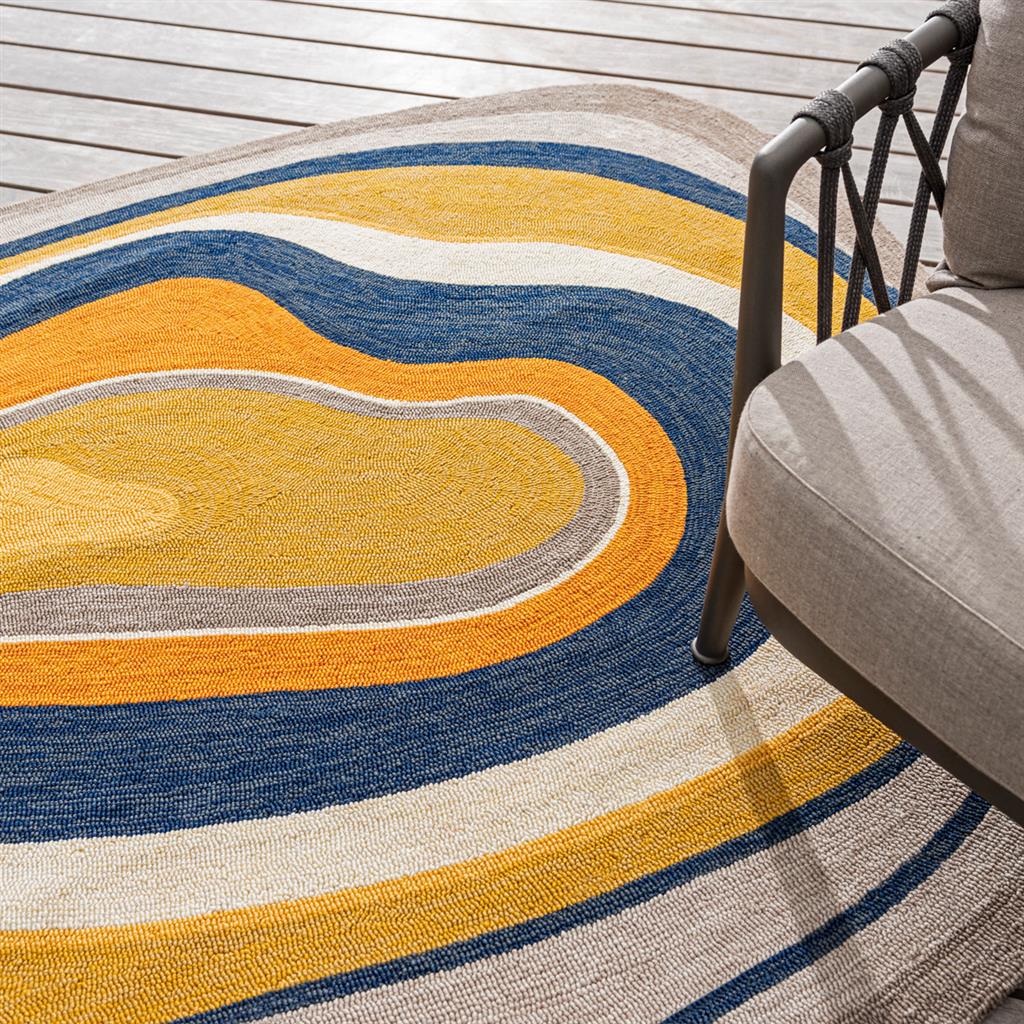 Habitat Aura oker outdoor tapijt | Maat: 140 × 200 cm