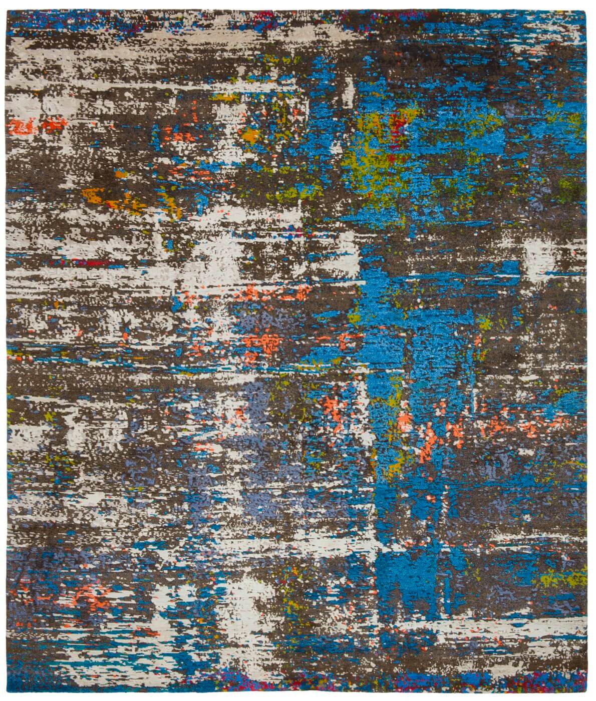 Tapis Artwork 18 multicolore bleu
