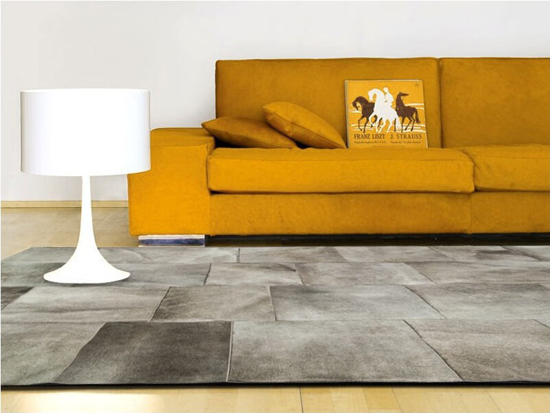 Tapis en peau de vache gris éléphant | Taille: 200 × 290 cm Tapis en peau de vache gris éléphant | Taille: 200 × 290 cm
