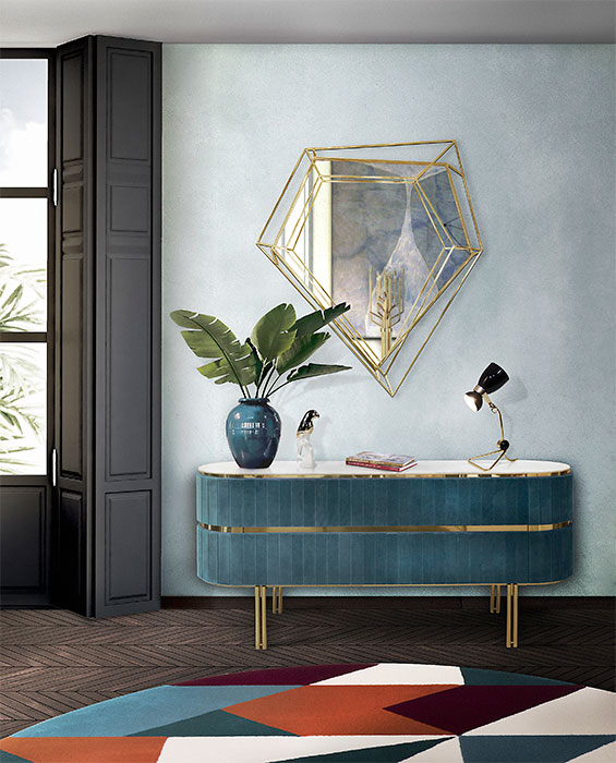 Petit miroir mural Lustre